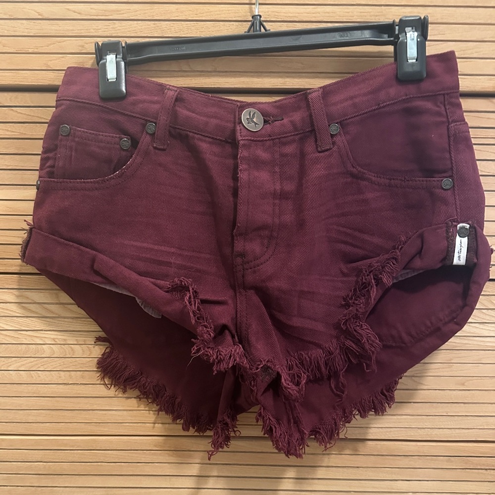 One teaspoon cutoff Jean shorts bandits red/burgundy 25